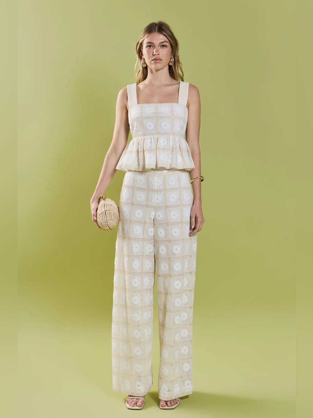 New English Factory Set of BRIA CROCHET PANTS & BRIA CROCHET SLEEVELESS TOP XS